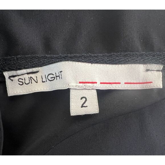 Sun Light Women's Sleeveless Asymmetrical Zip Up Black Dress Size 2 - Picture 5 of 11